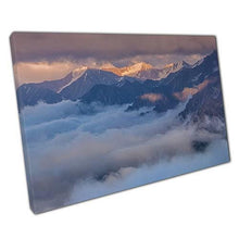 Load image into Gallery viewer, Misty Caucasus Mountains Landscape Canvas: Atmospheric Wall Art for Home & Office Decor - Print Store