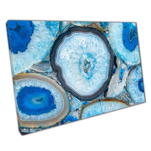 Load image into Gallery viewer, Blue Marble Textures Wall Art Canvas Print for Home Office Decor - Print Store