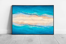 Load image into Gallery viewer, Zanzibar Aerial Beach Print: Gold Sand & Blue Ocean Framed Wall Art - Stunning African Coastal Decor - Print Store