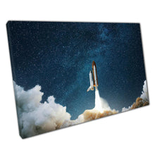 Load image into Gallery viewer, Cosmic Voyage Canvas Print - Spaceship Launch Art for Home Office School Decor - Print Store