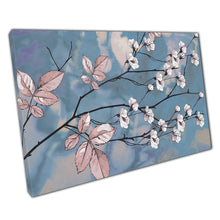 Load image into Gallery viewer, Blooming Blossom Tree Canvas Art White Pink Wall Decor Abstract Blue Sky Home Office Décor - Print Store