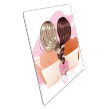 Load image into Gallery viewer, Best Friends Hair Braided Together Digital Illustration Canvas Wall Art for Home Office Decor - Print Store