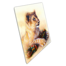 Load image into Gallery viewer, Adorable Lion Cub Print: Playful Nursery Wall Art with Rope Toy - Charming Safari Decor for Kids Room - Print Store