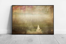 Load image into Gallery viewer, Vintage Fantasy Swan Wall Art Print Ready to Hang Framed Picture - Print Store