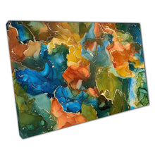 Load image into Gallery viewer, Abstract Alcohol Ink Wall Art Print on Canvas - Earthy Tones for Home Office Decor - Print Store