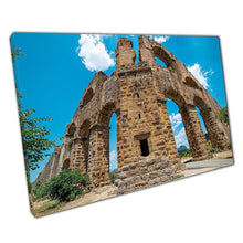 Load image into Gallery viewer, Ancient Aspendos Aqueduct Ruins Wall Art Print: Historic Turkish Architecture Canvas for Home & Office Decor - Print Store