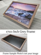 Load image into Gallery viewer, Abstract Beach Wall Art Print Cold Toned Minimalist Brushstroke Design Framed Textured Artwork - Print Store