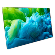 Load image into Gallery viewer, Blue Green Ink In Water Macro Photography Canvas Wall Art Print for Home Office Decor - Print Store