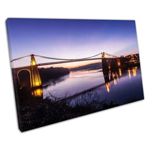 Load image into Gallery viewer, Menai Suspension Bridge Wall Art Print Grog y Borth Anglesey Home Office Decor - Print Store