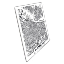 Load image into Gallery viewer, Amsterdam Minimalist Black  White Map Canvas Wall Art for Home Office Decor - Print Store
