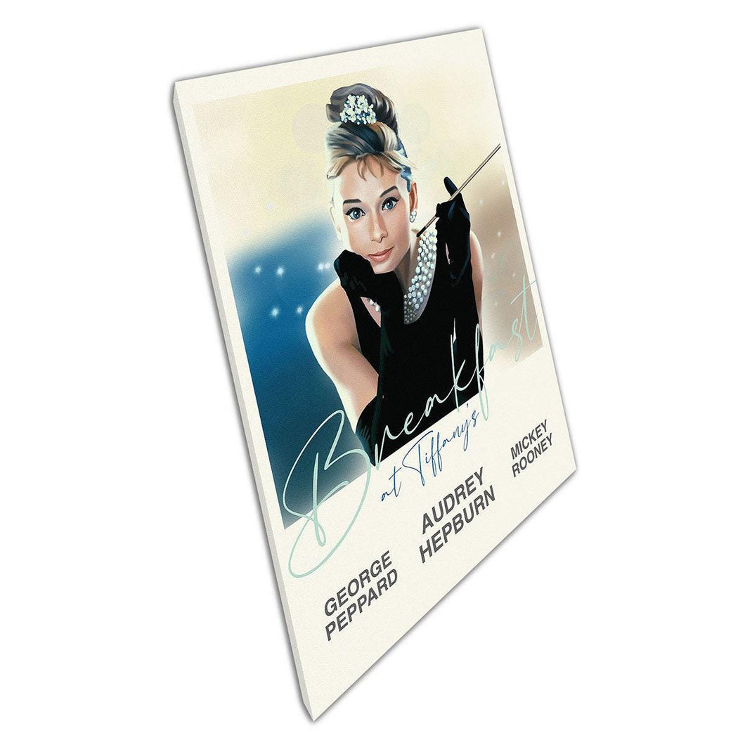 Audrey Hepburn Breakfast at Tiffany's Elegant Canvas Wall Art for Home and Office Decor - Print Store