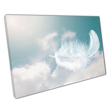 Load image into Gallery viewer, Abstract Feather Wall Art Print on Canvas - Dreamy Cloudy Sky Decor for Home  Office - Print Store
