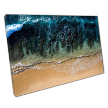 Load image into Gallery viewer, Bali Aerial Seascape Canvas: Coastal Waves Print for Beach-Themed Home &amp; Office Wall Decor - Print Store

