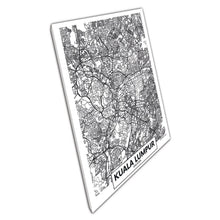 Load image into Gallery viewer, Black  White Minimalist Kuala Lumpur Map Canvas Wall Art for Home Office Décor - Print Store
