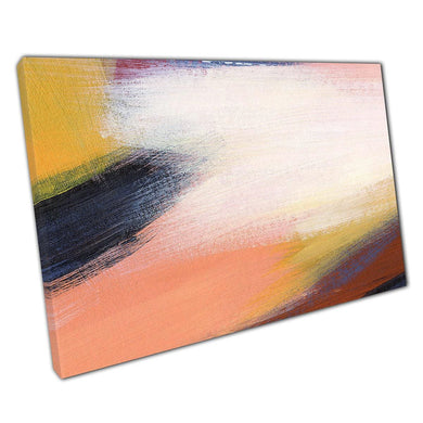 Calming Textured Brush Stroke Abstract Artwork  Modern Canvas Wall Art Print for Home  Office Decor - Print Store