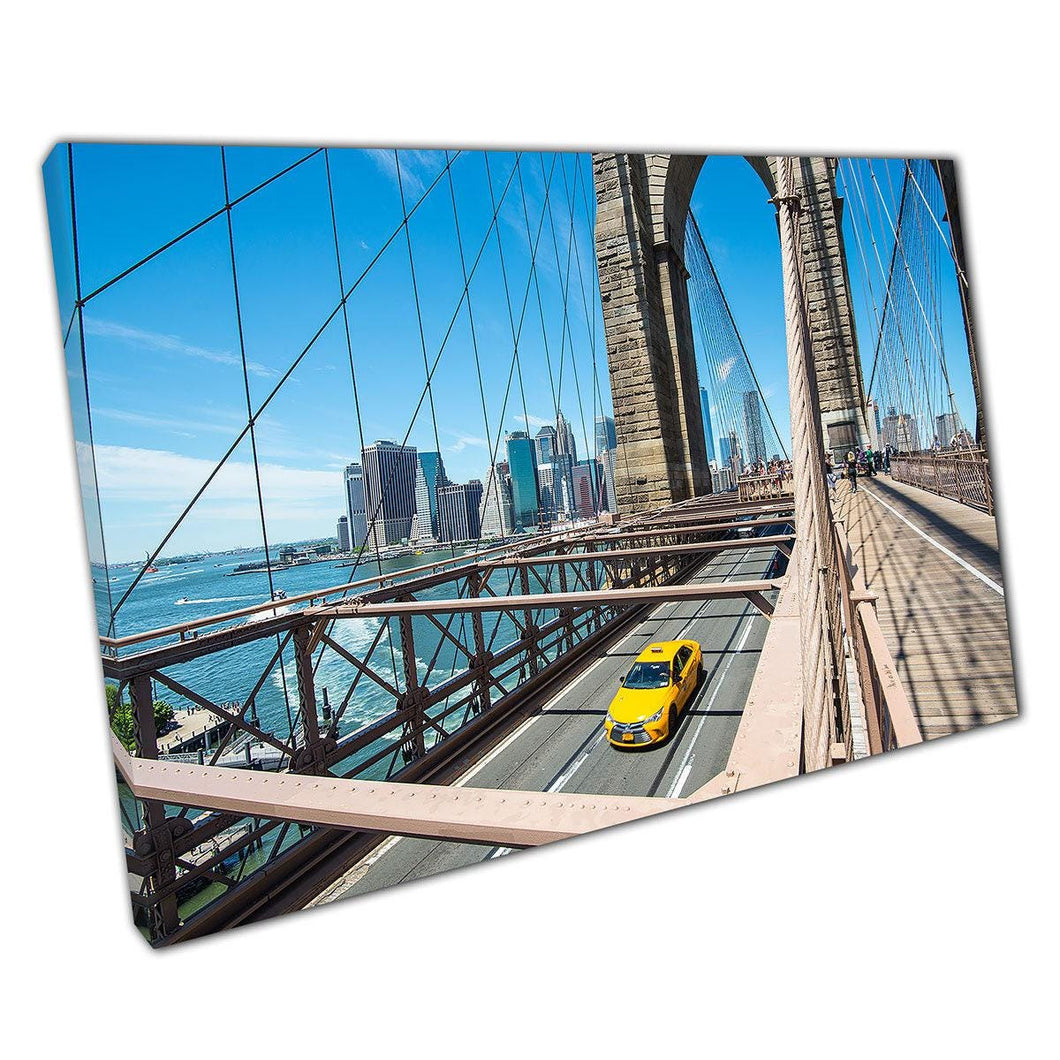 Manhattan Skyline Canvas Print Brooklyn Bridge NYC Cityscape Decor for Home Office - Print Store