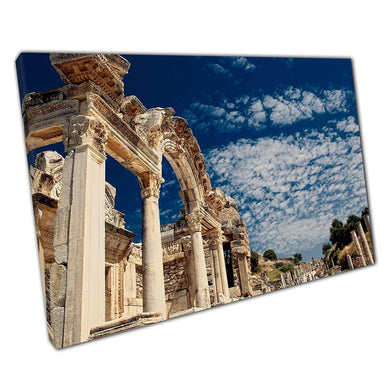 Ancient Ephesus Ruins Canvas Print: Historical Greek-Turkish Architecture Wall Art for Home & Office - Print Store
