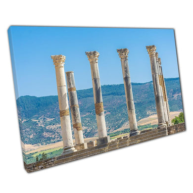 Ancient Volubilis Roman Ruins Canvas Print: Historical Moroccan Landmark Wall Art for Home & Office Decor - Print Store