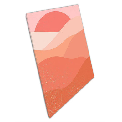 Abstract Peach Pastel Desert Sunrise Wall Art Print for Modern Home Office Décor - Print Store