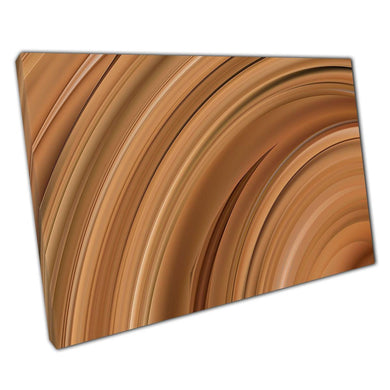 Abstract Radial Motion Blur Canvas Print - Chocolate Brown Contemporary Wall Art for Home Office Decor - Print Store
