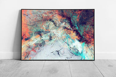 Abstract Colorful Wall Art Print  Contemporary Dynamic Artwork Framed Picture - Print Store