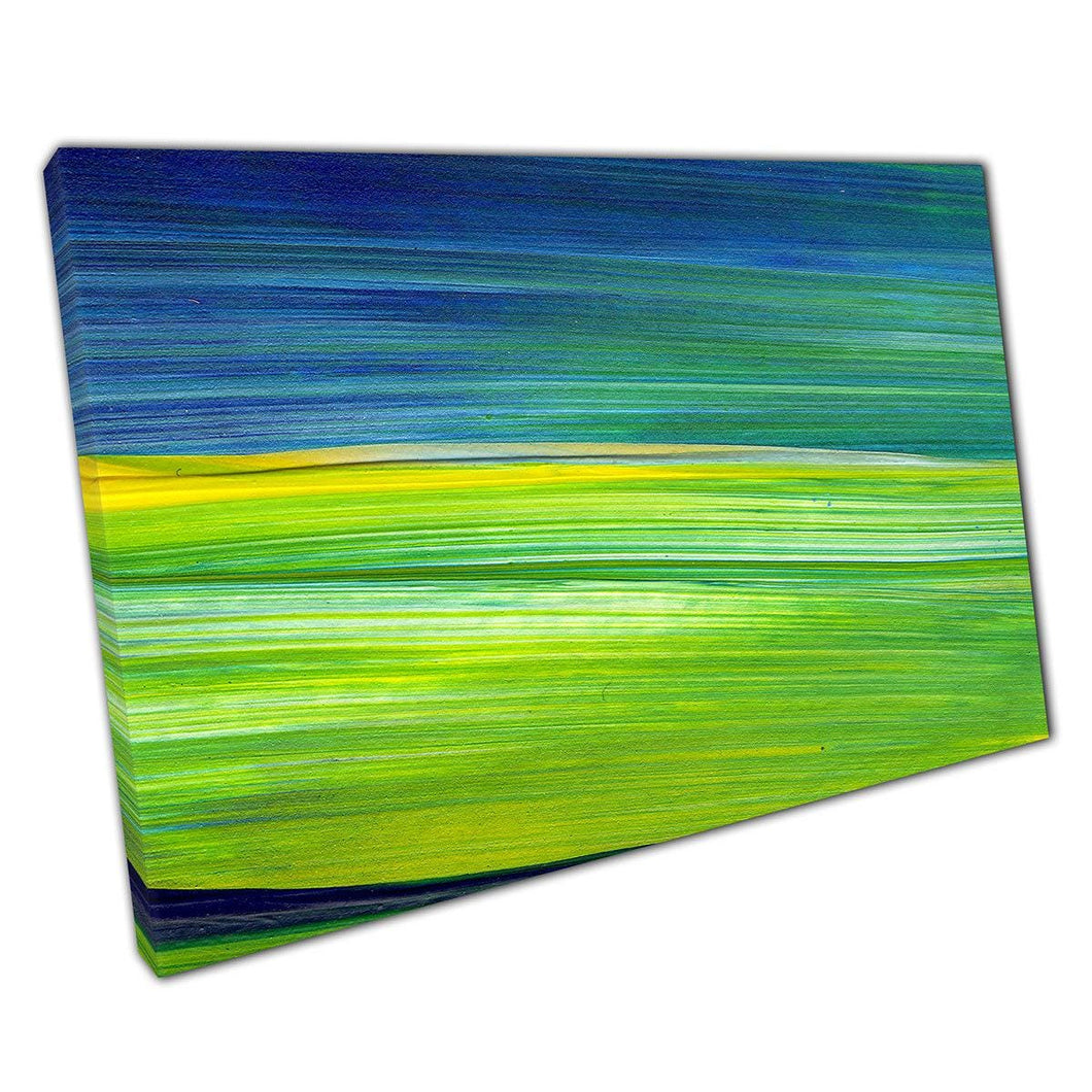 Abstract Brushstroke Canvas Print: Modern Green & Blue Wall Art for Contemporary Home Office Decor - Print Store