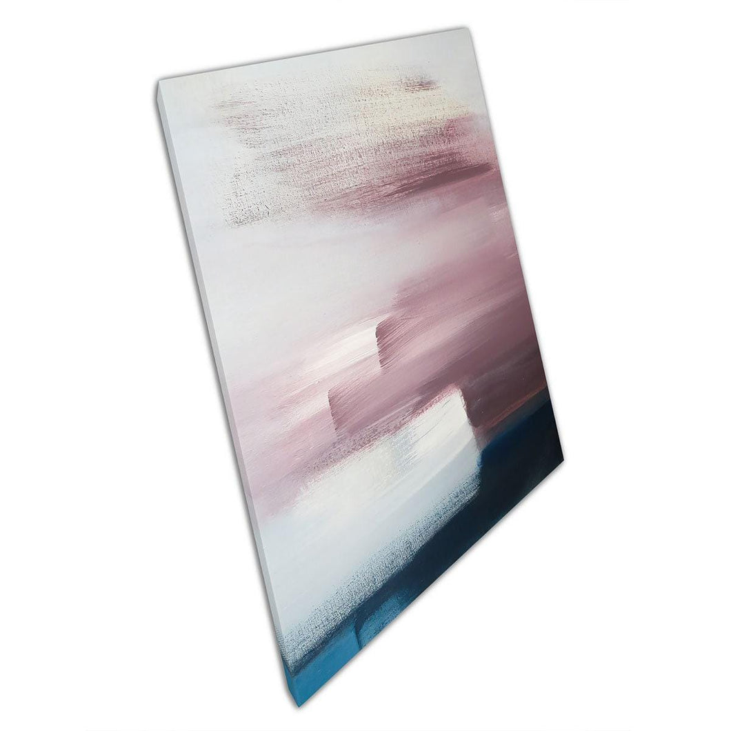 Abstract Canvas Wall Art Print  Cool Pink  Blue Textured Brush Stroke Design for Modern Home Office Decor - Print Store