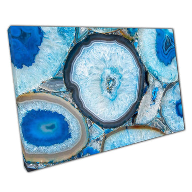 Blue Marble Textures Wall Art Canvas Print for Home Office Decor - Print Store