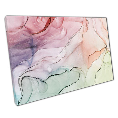 Abstract Alcohol Ink Canvas Print: Contemporary Free-Flowing Art for Home & Office Decor - Print Store