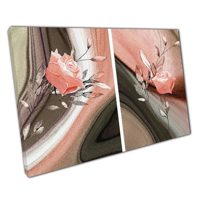 Blush Pink Rose Wall Art Print on Canvas - Delicate Abstract Home Decor - Print Store