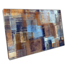 Load image into Gallery viewer, Abstract Canvas Wall Art  Cold Toned Browns  Blues Grunge Style for Office Decor - Print Store
