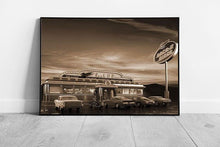 Load image into Gallery viewer, Vintage Roadside Café Art Print American Landmark Ready to Hang - Print Store
