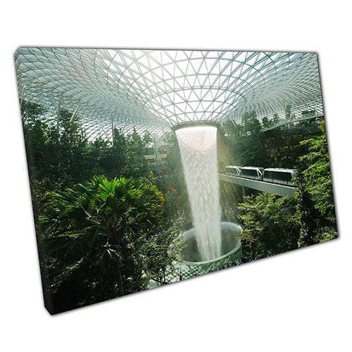 Canvas Print of Jewel Changi Airport Singapore  Ready to Hang Wall Art for Home  Office Decor - Print Store