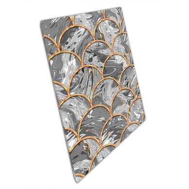 Abstract Marble Wall Art Print on Canvas - Decorative Silver  Gold Design for Home Office Decor - Print Store