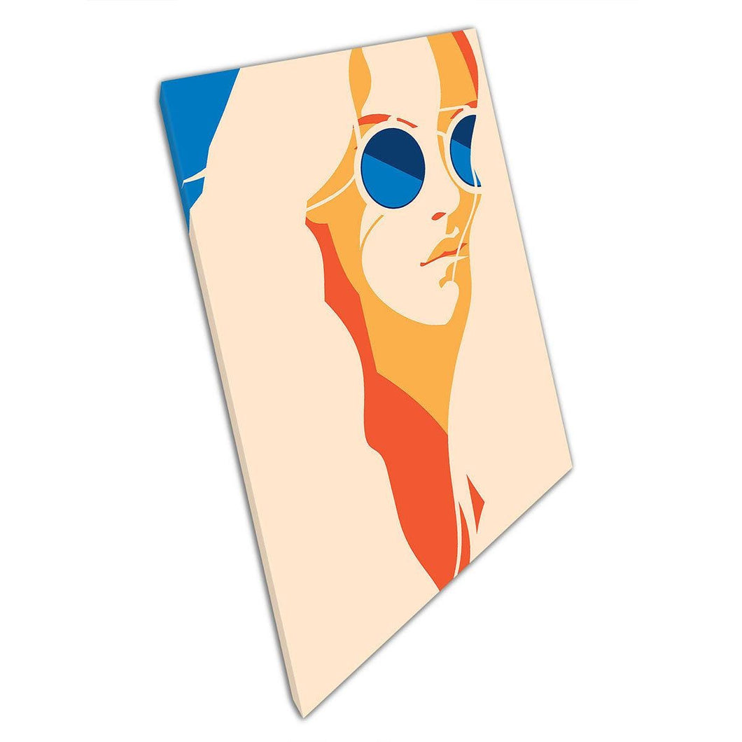 Bohemian Woman Sunglasses Canvas Print: Trendy Wall Art for Home & Office Decor - Print Store