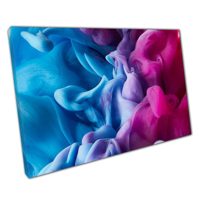 Abstract Blue  Pink Ink Wall Art Print on Canvas for Home Office Decor - Print Store