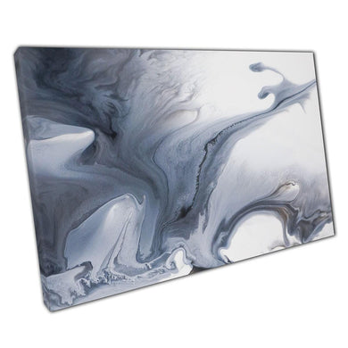 Abstract Acrylic Wall Art - Tones of Grey Marbled Canvas Print for Home  Office Decor - Print Store