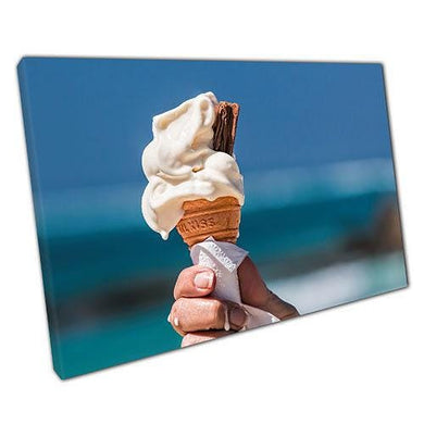 99 Flake Whippy Ice Cream Cone Wall Art Print on Canvas for Home Office Decor - Print Store