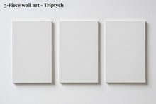 Load image into Gallery viewer, three pieces of white art hanging on a wall
