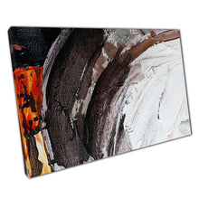 Load image into Gallery viewer, Abstract Brushstroke Wall Art  Orange Black White Canvas Print  Modern Home Office Decor - Print Store
