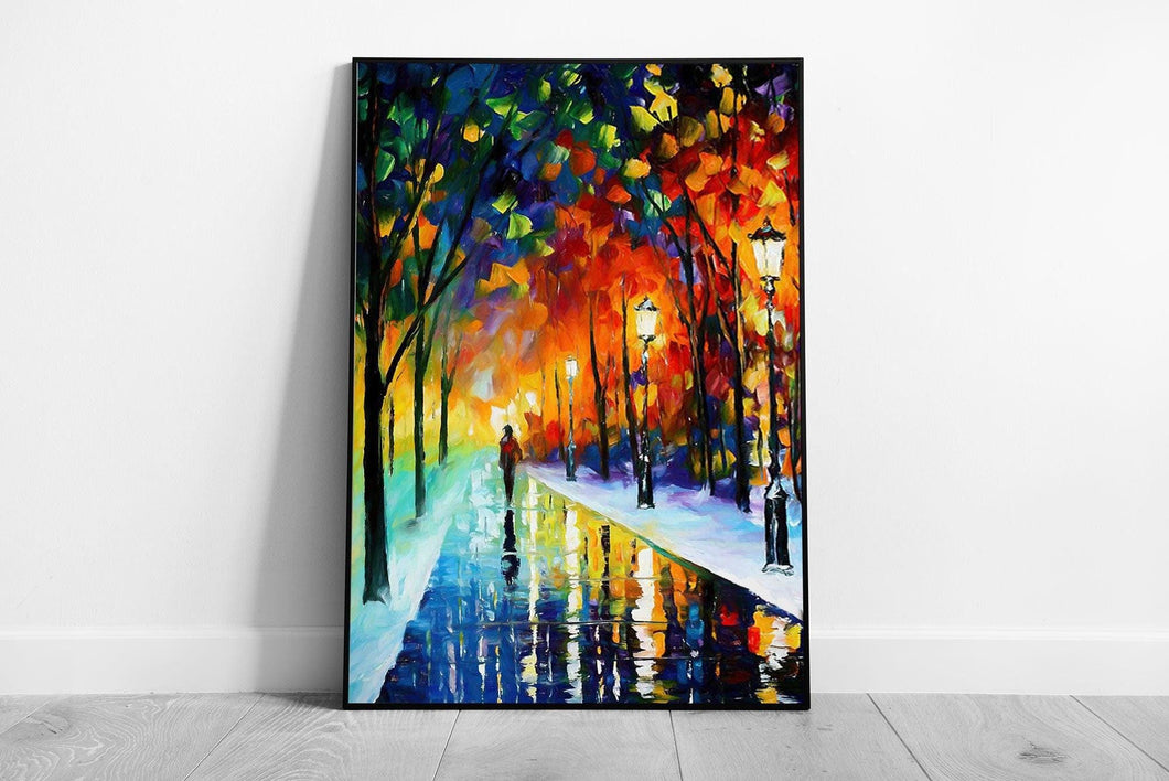 Winter Path Scenic Landscape Art Print: Snowy Nature Wall Decor for Home & Office Spaces - Print Store