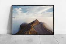 Load image into Gallery viewer, Winding Road Wall Art Print - Misty Rocky Mountains Adventure Scene - Dreamy Wanderlust Decor - Print Store

