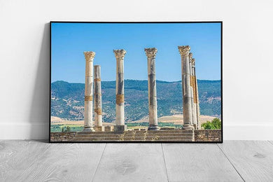 Volubilis Ancient Roman Ruins Framed Wall Art - Architectural Landmark Print for History Enthusiasts - Print Store