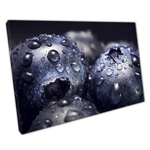 Blueberry Canvas Wall Art  Ready-to-Hang Home Decor for Kitchen Office  Bedroom - Print Store