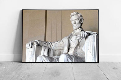 Abraham Lincoln Memorial Wall Art: Framed DC Landmark Print - Historic Statue Picture for Home Decor - Print Store