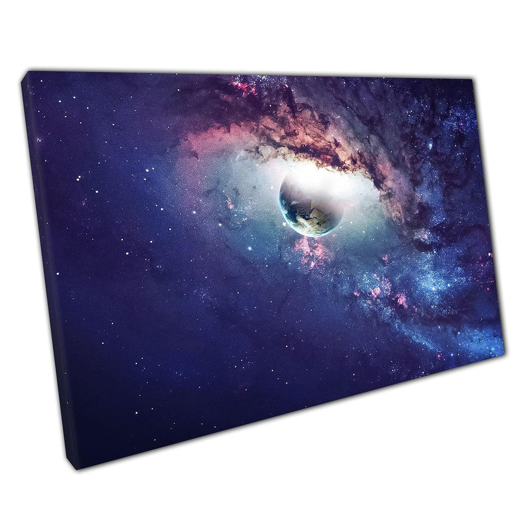 Cosmic Fantasy Wall Art: Universe Scene with Stars, Planets, and Galaxies - Space Exploration Canvas Print - Print Store