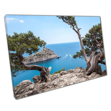 Bonsai Observation Deck Art Print  Tropical Paradise Seascape Canvas for Home  Office Decor - Print Store