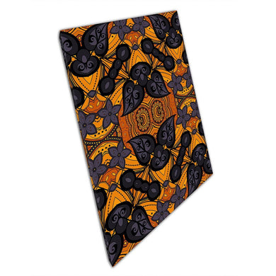 Art Deco Floral Damask Canvas Wall Art Print for Home Office Decor Golden  Black Design - Print Store