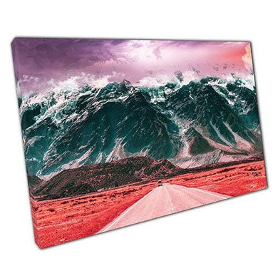 Adventure Scenery Canvas Print - Blue Pink  Purple Wall Art for Home Office Decor - Print Store