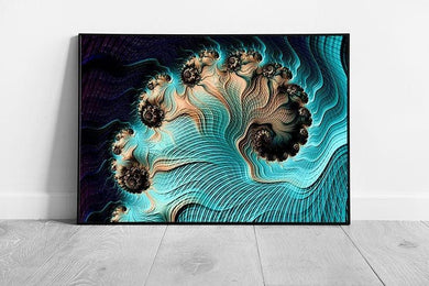 3D Rendered Spiral Wall Art: Abstract Psychedelic Contemporary Framed Print for Modern Home Decor - Print Store